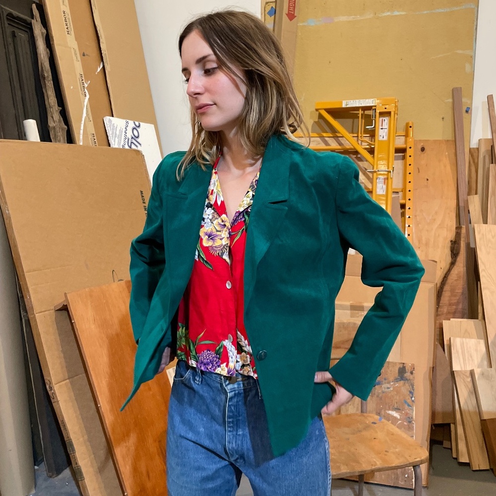 Teal Suede Jacket